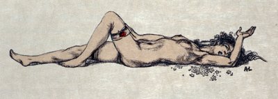 Mujer desnuda acostarse de Auguste (after) Leroux