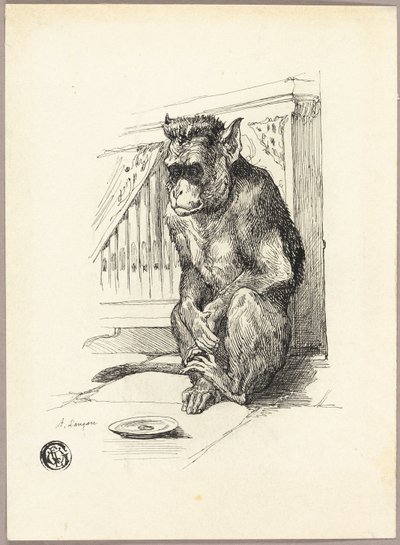 Mono mendigo de Auguste Andre Lancon