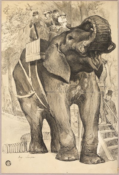 Elefante con jinetes de Auguste Andre Lancon