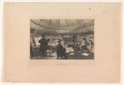 Sala de lectura del Museo Británico de Auguste Andre Lancon