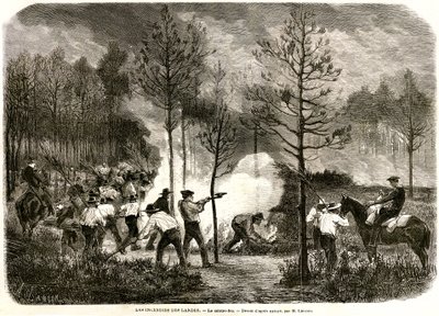 El gran incendio de las Landas, el contrafuego de Auguste Andre Lancon
