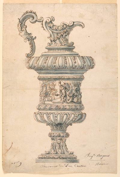 Jarra con pico de labio de Auguste Bergeret, French