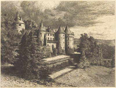 Castillo en una colina de Auguste Boulard