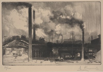 En las Obras de Creusot - las Acerías de Auguste Brouet
