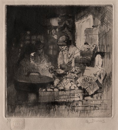The Chestnut Seller de Auguste Brouet