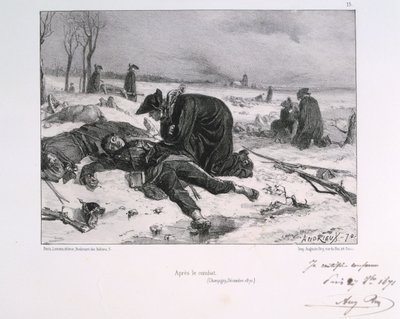 Después de la Batalla de Champigny, Guerra Franco-Prusiana, 1870-1871 de Auguste Bry