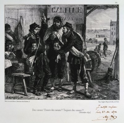 ¡Cañones! ¡Más cañones! ¡Siempre cañones! Sitio de París, diciembre de 1870, 1872 de Auguste Bry