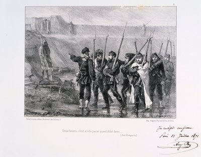 Dos horas, pasa tan rápido cuando hace buen tiempo, Sitio de París, 1870-1871 de Auguste Bry