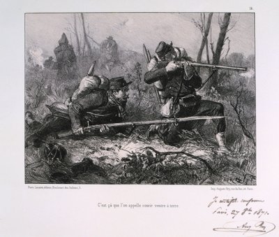 Soldados franceses, Sitio de París, 1871 de Auguste Bry