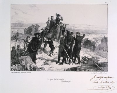 El día de la batalla, sitio de París, Guerra Franco-Prusiana, 1870-1871 de Auguste Bry