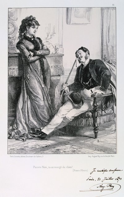 Pauvre Nini, ¡te has comido un perro!, Sitio de París, 1871 de Auguste Bry