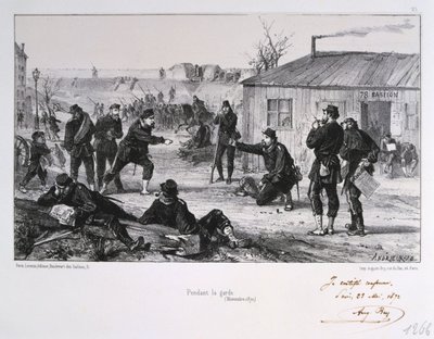 Pendant la garde, Sitio de París, Guerra Franco-Prusiana, noviembre 1870 1872 de Auguste Bry