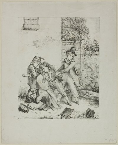Escolares peleando de Auguste Bry