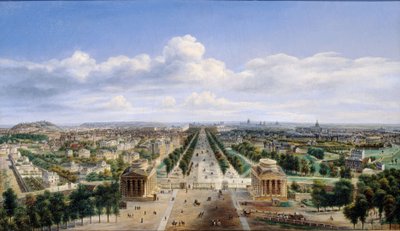 Vista de París, tomada desde el Arco del Triunfo de l