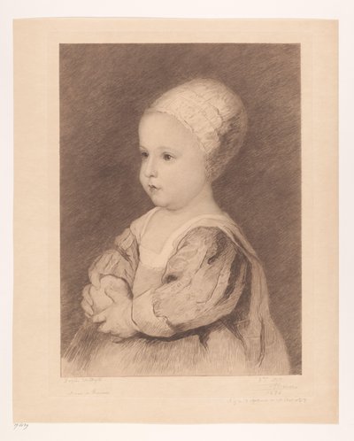 Retrato de un niño desconocido de Auguste Danse (signed by artist)