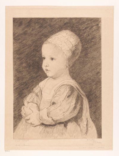 Retrato de un niño desconocido de Auguste Danse (signed by artist)
