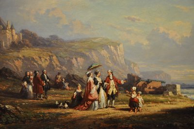 Promenade sur la grève, detalle de Auguste Delacroix