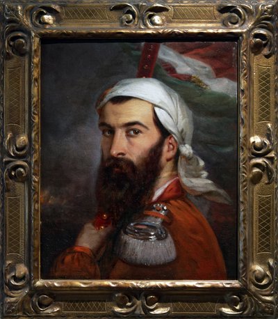 Giuseppe Garibaldi tras el combate de Morazzone el 5 de agosto de 1848 de Auguste Estienne