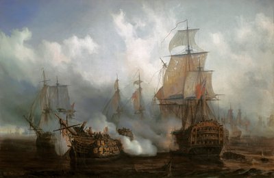 El Redoutable en la batalla de Trafalgar, 21 de octubre de Auguste Etienne Francois Mayer