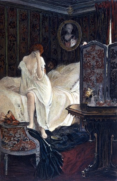 La mujer adúltera. Ilustración de Auguste François Gorguet (1862 - 1927) para 