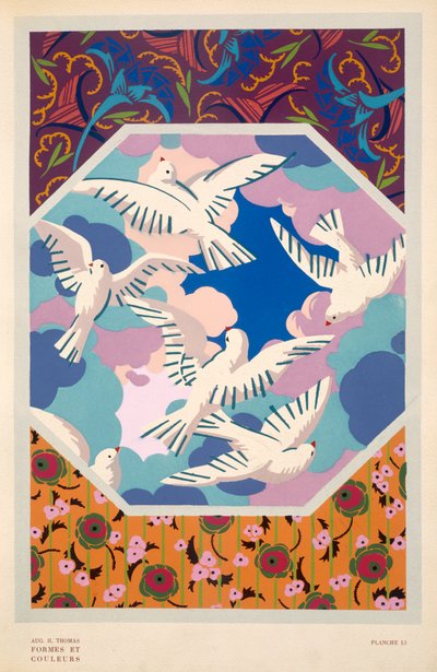 Motifs Decoratifs, lámina 13, 1922 de Auguste H. Thomas