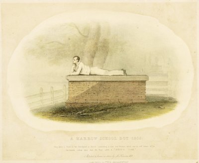 Un Niño de la Escuela Harrow (1805) - Lord Byron (1788-1824), 1833 de Auguste Hervieu