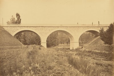 Viaducto sobre el Rhin, cerca de Pradines de Auguste Hippolyte Collard