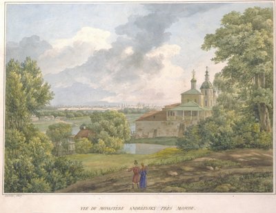 Vista de Moscú desde las Colinas del Gorrión. El Monasterio de Andreevsky de Auguste Jean Baptiste Antoine Cadolle