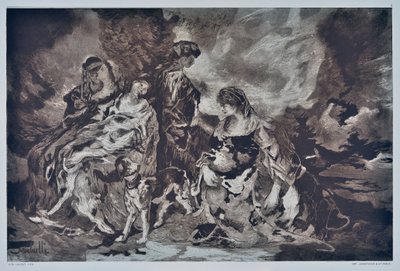 Caza (dibujo) de Auguste Lauzet