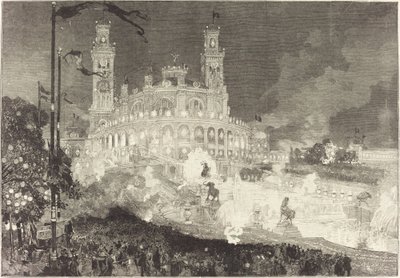 14 de julio. Iluminación del Palacio del Trocadero de Auguste Lepere