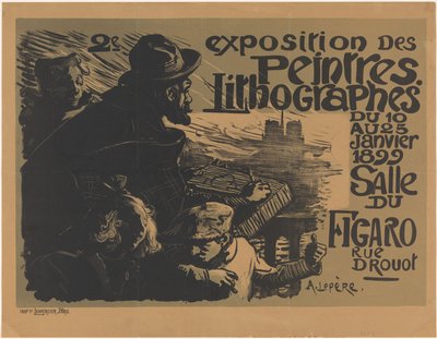 Cartel de la segunda exposición de los Peintres Lithographes
2e exposition des peintres lithographes (título en el objeto) de Auguste Lepere