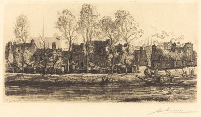 Orillas del Somme en Amiens (Bords de la Somme à Amiens) de Auguste Lepere