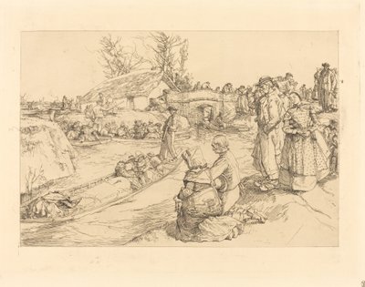 Entierro en el pantano de Vendeen de Auguste Lepere