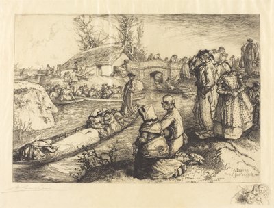 Entierro en el pantano de Vendeen, 1901 de Auguste Lepere