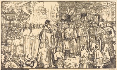 Procesión del Corpus Christi en Nantes, 1901 de Auguste Lepere