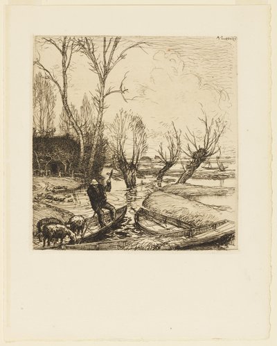 En el pantano inundado - El pastor de Auguste Lepere