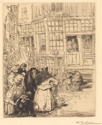 Barrio judío en Ámsterdam de Auguste Lepere