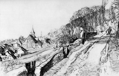 La Iglesia de St Prix, c1870-1910 1924 de Auguste Louis Lepère