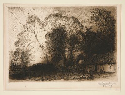 ¿La casa de Campo? Rousseau (Vend?e) (Cabaña en Rousseau [Vendée]) de Auguste Lepere