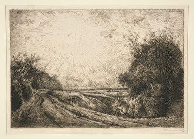 El camino a La Houssoye (Cvec?sur-le-Grand) (Ruta desde La Houssoye [Crevecoeur-le-Grand]) de Auguste Lepere
