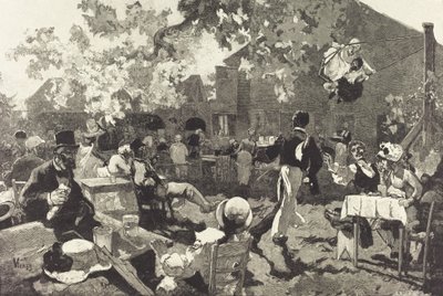 Le Cabaret du Coq de Bruyère au Bois de Meudon, 1888 de Auguste Lepere