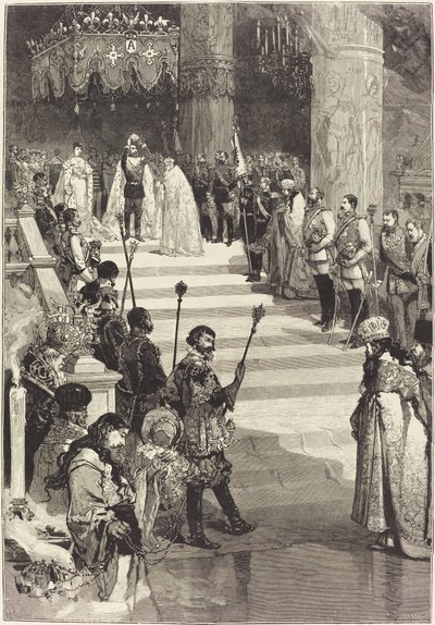 La coronación del emperador Alejandro III de Rusia (27 de mayo) de Auguste Lepere