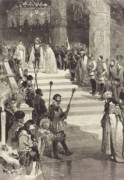 La coronación del emperador Alejandro III de Rusia 27 de mayo, 1883 de Auguste Lepere