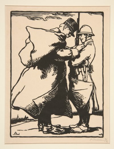 Le G?n?ral Joffre d?core (El general Joffre decora), de La Guerre de 1914, primera serie, núm. 12 de Auguste Lepere