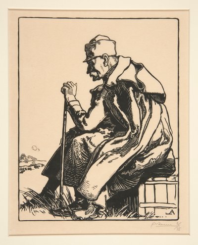 Le Roi de Serbie (El rey de Serbia), de La Guerre de 1914, primera serie, n.º 4 de Auguste Lepere