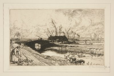 Le petit pont (Vend?e) (El pequeño puente [Vendée]) de Auguste Lepere