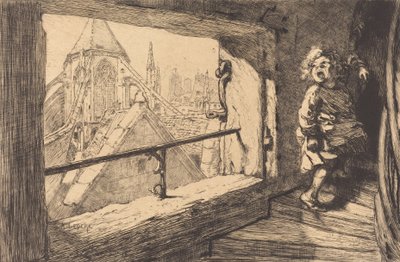 Los techos de Saint-Severin, 1889 de Auguste Lepere