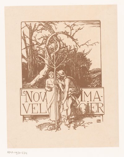 Hombre y mujer plantando juntos un árbol joven
Le Nouvel Imagier (título en el objeto) de Auguste Lepere