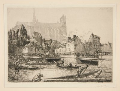 ¿Mercado? verduras ? Amiens (Mercado de verduras en Amiens) de Auguste Lepere