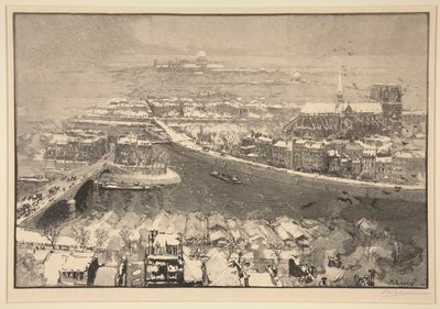 París bajo la nieve, desde hoy el St. Gervais (París bajo la nieve, visto desde lo alto de St. Gervais) de Auguste Lepere